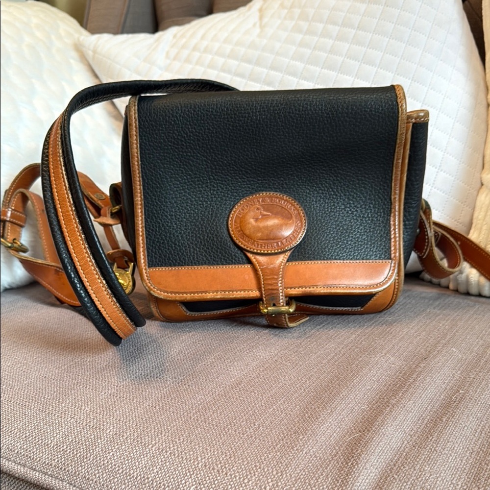 Dooney & Bourke Black and Tan Crossbody Bag
